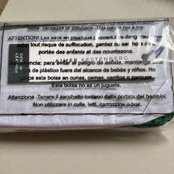 Aimee Kestenberg Bifold Sammy Emerald Snake Wallet - Picture 5 of 5